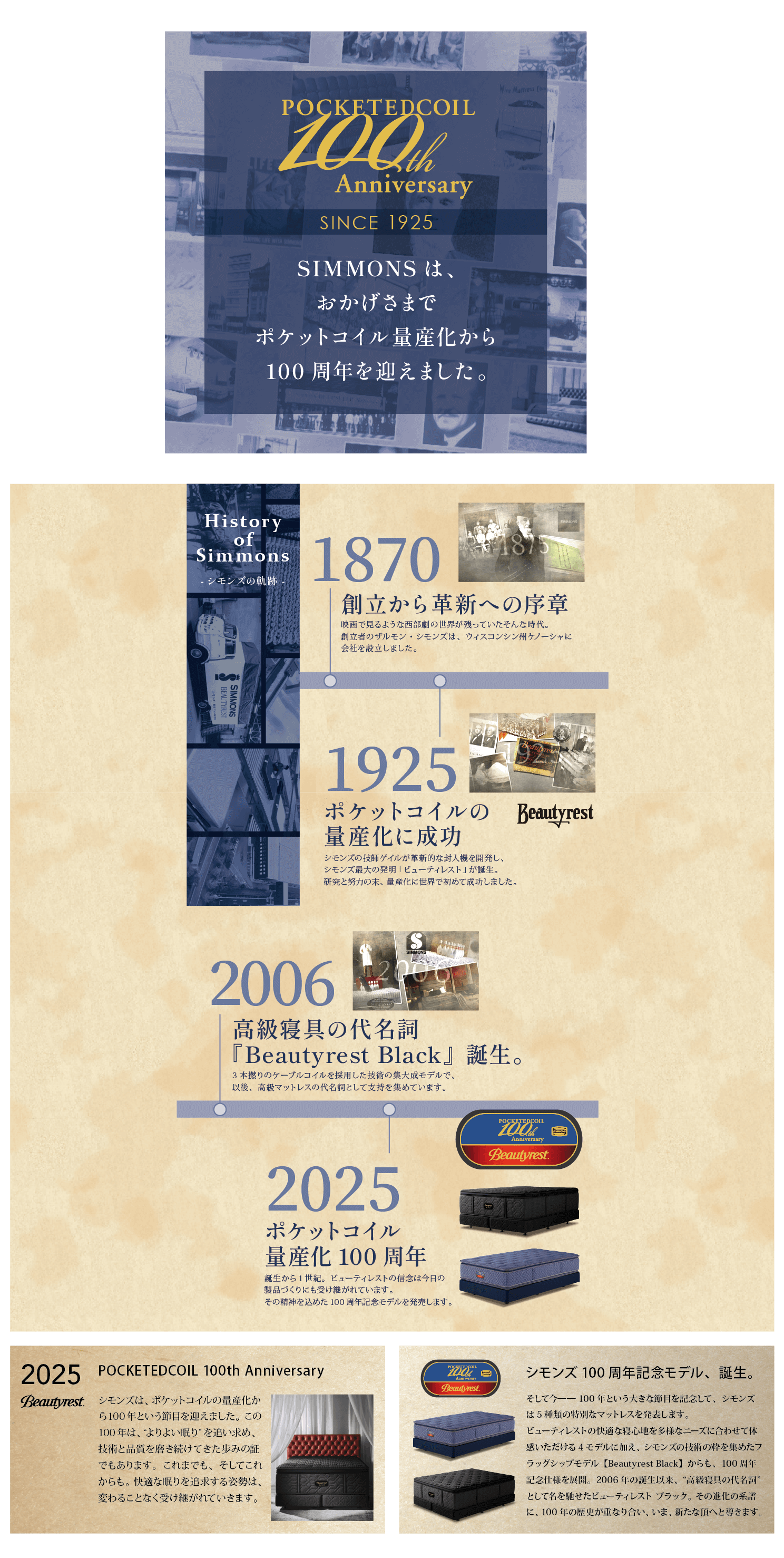 ビューティレスト100周年記念商品